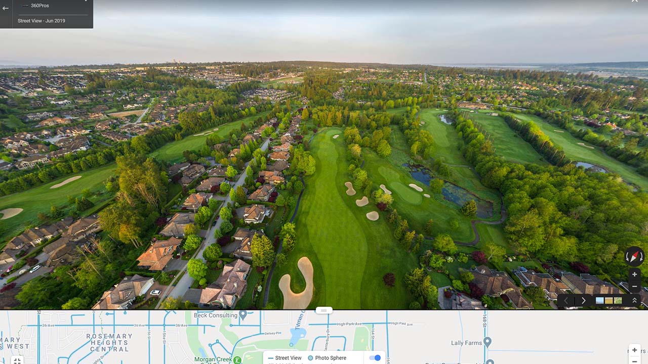 Creek Golf Course Aerial Google "Street View" 360Pros